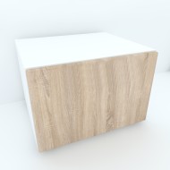 Armonia Comoda alba cu o usa cu sistem "PUSH TO OPEN" front MDF Sonoma Armonia Comoda alba cu o usa cu sistem "PUSH TO OPEN" front MDF Sonoma